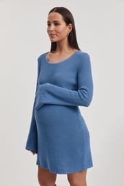Sabine Crochet Mini Dress (Blue)
