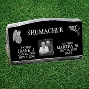 Black Granite Companion Slant Marker Headstone 30x10x16