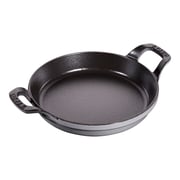 Staub Cast Iron 7.5-inch, Round, Gratin Baking Dish, Graphite Grey