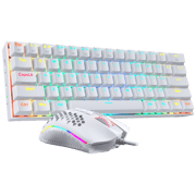 K530 PRO 60% RGB Wireless Mechanical White Keyboard (Brown Switch) M808 White Lightweight RGB Gaming Mouse Bundle
