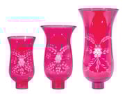 Cranberry Hurricane Shade or Globe Cut Flowers Design, 1-5/8" Fitter Size (08750)