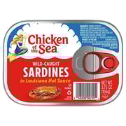 Chicken of the Sea Wild Caught Sardines in Louisiana Hot Sauce - 3.75 Oz.