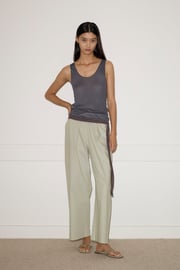 Ease Trouser - Pistachio Stripe
