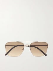 + Roger Federer R-2 Aviator-Style Gold-Tone Sunglasses - gold - One Size