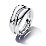 Pandora Essence Organically Shaped Stacking Rings
