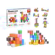 PicassoTiles Magnet Cube Building Blocks 54 Pieces 1.2" 3CM Set