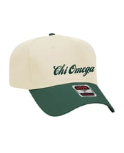 Dark Green Script Embroidered Sorority Hat