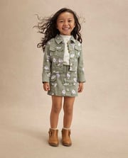 Girls Floral Utility Jacket - Magical Meadows - Green