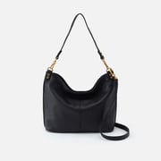 Pier Shoulder Bag In Pebbled Leather - Black