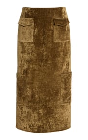 Valleta Velour Midi Skirt