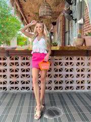 Not A Cloud In Sight Crop Top - White