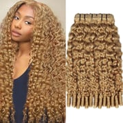 Ishow 27# Honey Blonde Burmese Curly Bundles Virgin Human Hair 3 Weave Bundles