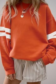Varsity Vibes Orange Sweatshirt