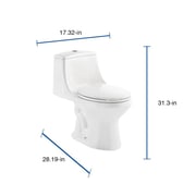 Jacuzzi Primo White WaterSense Dual Flush Elongated Chair Height Toilet 12-in Rough-In Size (ADA Compliant)