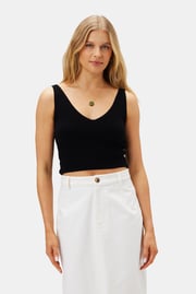 Finn Crop Tank - Black