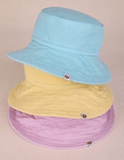 Wide Brim Denim Bucket Hats - Spring Colors