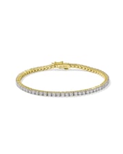 3.35 ct Lab Grown White Diamond Tennis Bracelet in 14k Yellow Gold