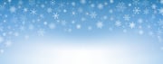 Pastel winter sky with snowflakes. Blue light color gradient. Fantasy...