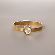 Round Braided Timepiece in 18K Gold