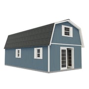 Best Barns Handcrafted Homestead XL 16-ft x 32-ft Gambrel Style Wood Outdoor Storage Shed with