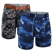 Swing Shift 6" Boxer Brief - 2 Pack - Loin King - Deep Sea