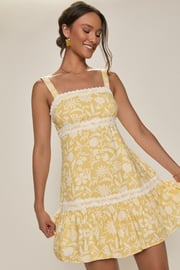 Whitney Ric Rac Floral Mini Dress