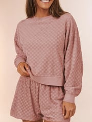 DUSTY PINK CHECKER | LOUNGE SET