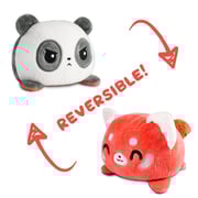 TeeTurtle Reversible Panda & Red Panda Plushie