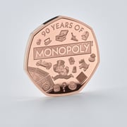 Monopoly 2025 UK 50p Gold Proof Coin