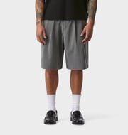 Alby Pleated Short - Grey Marle