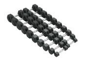 CLOSEOUT Dumbbells - Rubber Hex @ $1/LB