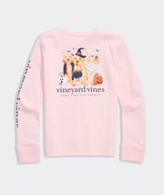 Girls' Here For The Treats Pups Long-Sleeve Pocket Tee