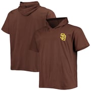 San Diego Padres Big & Tall Jersey Short Sleeve Pullover Hoodie T-Shirt - Brown