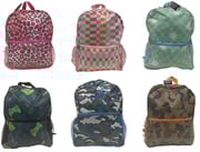15" Assorted Printed Backpacks
