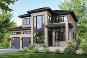 Plan 80917PM: Contemporary 3-Bedroom House Plan with 2-Car Garage - 1899 Sq Ft