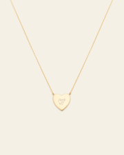 F Off Heart Necklace - Gold Vermeil