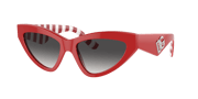 DOLCE&GABBANA DG4439 Red - Women Luxury Sunglasses, Grey Gradient Lens