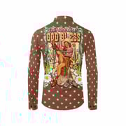 Cowgirl Says God Bless Western Button Up Shirt