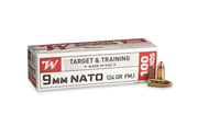 Winchester 9mm Nato 124gr FMJ Ammunition