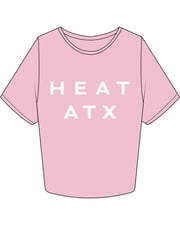 The Crop Tee - Bubblegum - Heat Bootcamp - Center Stacked - ATX - White