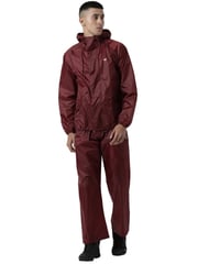 Men HYPADRY™ Classic Solid Rain Cheater Suit - Maroon