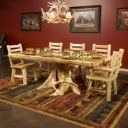 Cedar Lake Solid Wood Stump Base Dining Table