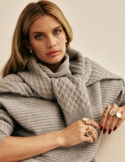 Faceted Crystal Ring Watch