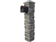 Tumbled Stone Mailbox Kit - Gray