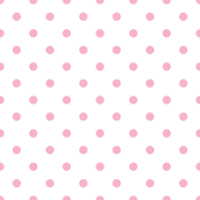 Cupid Pink Dots Fabric - White