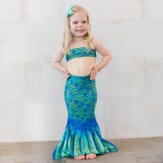 Aussie Green Toddler Tail and Bikini Top Set