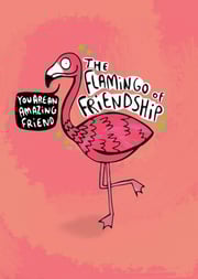 Illustrated The Flamingo of Friendship Card
