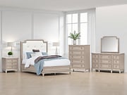 Jorlaina Queen Upholstered Panel Bed