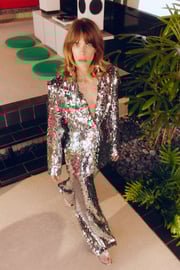 Leon Sequin Blazer In Satellite Silver
