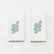 Green Snake Powder Bath Towel